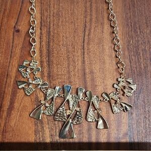 Goldtone Necklace Statement And Earrings